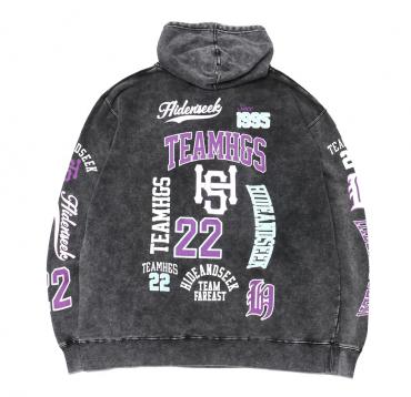 TEAM Hooded Sweat Shirt *ウォッシュブラック*