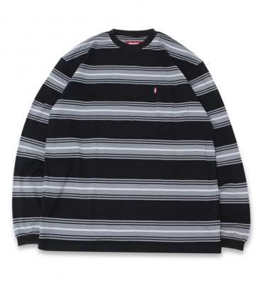 BORDER L/S TEE(21ss) *ブラック*