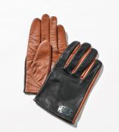 LEATHER COMB GLOVE *ブラウン×ブラック*