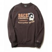 ZIG ZAG CREW SWEAT / BROWN