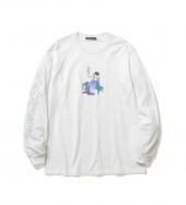 "地獄特急便" L/S TEE *ホワイト*