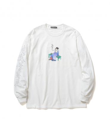 "地獄特急便" L/S TEE *ホワイト*