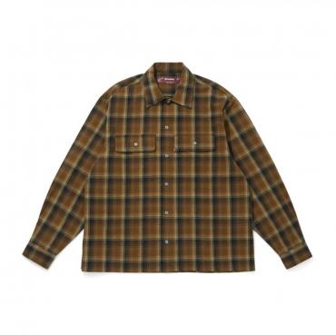 Flannel Check L/S Shirt / BROWN