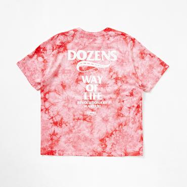 TIE DYE BOX LOGO TEE *レッド*