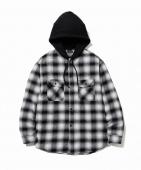 FLANNEL HOODED SHIRTS *ブラック*