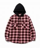 FLANNEL HOODED SHIRTS *レッド*