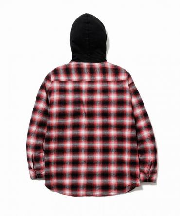 FLANNEL HOODED SHIRTS *レッド*