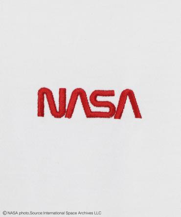 NASAコラボ ロゴクルーネックTシャツ [ LEC760 ] *ホワイト*