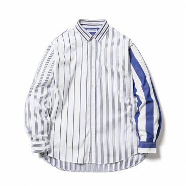 MULTI STRIPE OVERDIE SHIRTS *ホワイト*