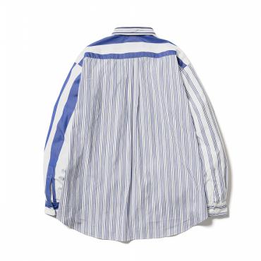 MULTI STRIPE OVERDIE SHIRTS *ホワイト*