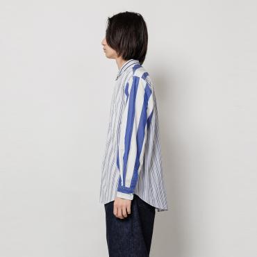 MULTI STRIPE OVERDIE SHIRTS *ホワイト*