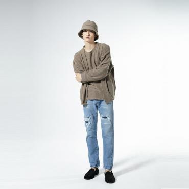 DAMEGE DENIM PANTS *ライトブルー*