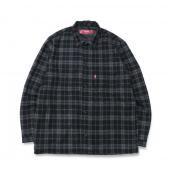 WOOL CHECK L/S SHIRT(22aw) *ブラック*