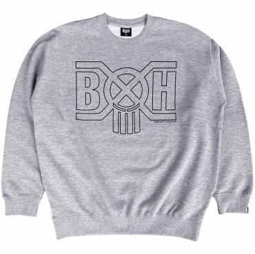 BxH LINE LOGO Crew Neck Sw MIX GRAY