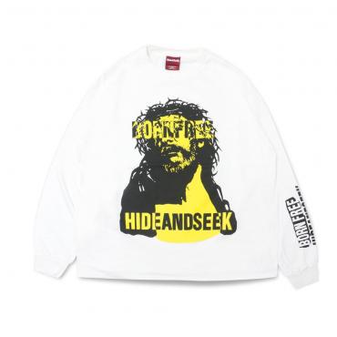 Jesus L/S Tee(24ss) *ホワイト×イエロー フロントプリント*