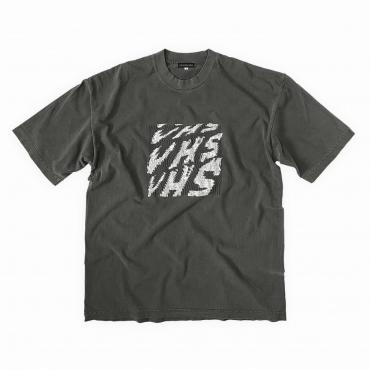 VHS print tee *チャコール(顔料染め)*