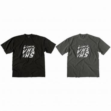 VHS print tee *チャコール(顔料染め)*