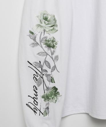 The Empty New Rose Longsleeve T-shirt ホワイト×グリン