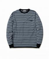 ORIGINAL STRIPE KNIT L/S TEE *ブルー*