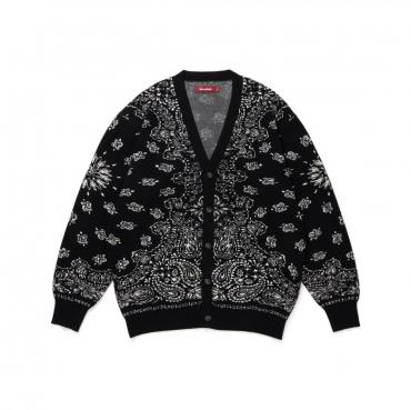 Bandana Cardigan / BLACK/WHITE