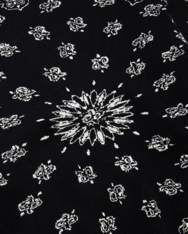 Bandana Cardigan / BLACK/WHITE