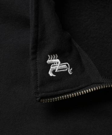 raidback fabric HALF ZIP SWEAT / BLACK