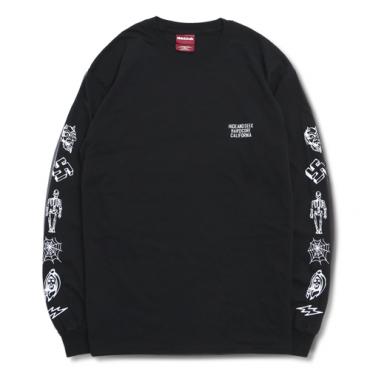 HARD CORE CAL L/S TEE *ブラック*