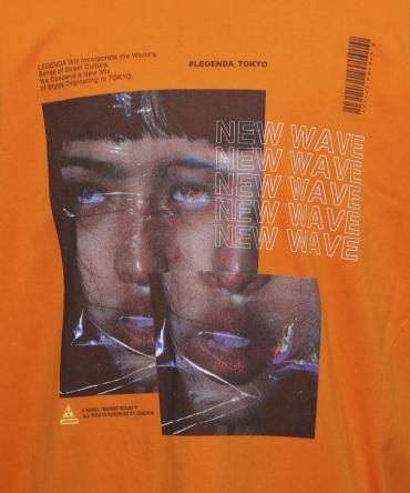Collage Photo T-shirt [ LEC868 ] *オレンジ*