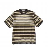 BORDER KNIT S/S TEE *チャコール*