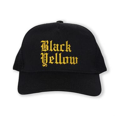 BLACK YELLOW TWILL MESH CAP *ブラック*