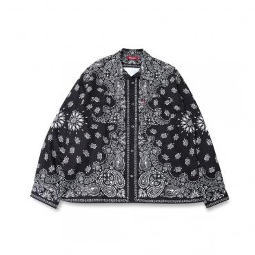 Bandana Pattern L/S Shirt *ブラック*