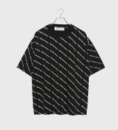 LEGENDA Logo Patterned T-shirt[LEC1037] *ブラック*