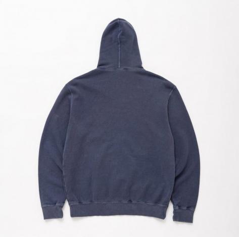 PIGMENT DYED ZIP HOODIE / NAVY
