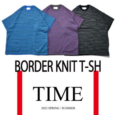 BORDER KNIT T-SH