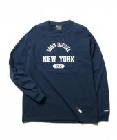 COLLEGE LOGO LONG SLEEVE T / NAVY