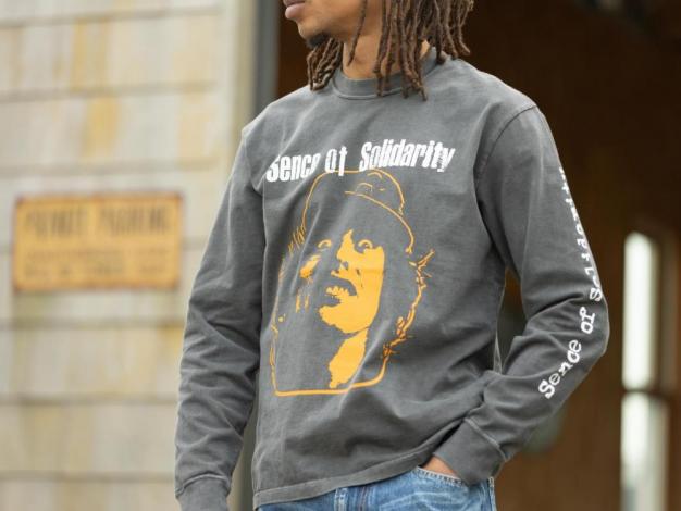 PIGMENT DYED L/S TEE / BLUE