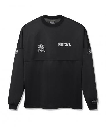 WIDE MESH LONG SLEEVE T / BLACK