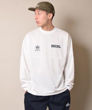 WIDE MESH LONG SLEEVE T  / WHITE