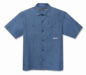 CORUDROY HALF SLEEVE SHIRT / BLUE