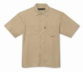 CORUDROY HALF SLEEVE SHIRT / BEIGE