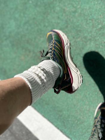 Hybrid rib socks ivory white"made in Japan"