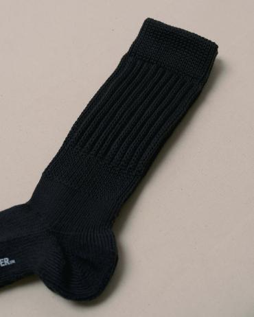 Hybrid rib socks charcoal"made in Japan"