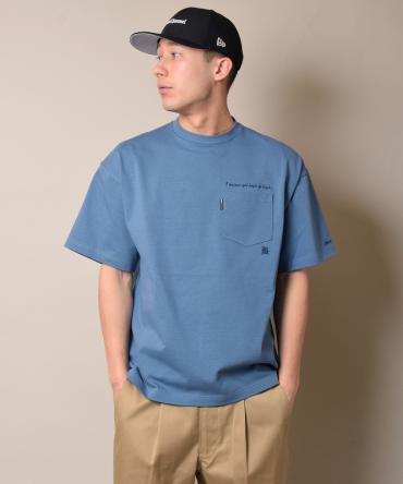 WIDE POCKET T / BLUE