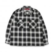 Ombre Check L/S Shirt(24SS) *ブラック*