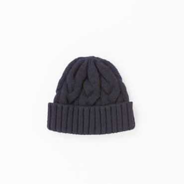 VICTIM×CA4LA / CABLE KNIT CAP *ネイビー*