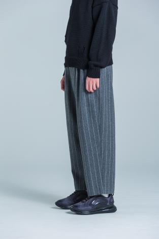 WIDE STRIPE PANTS *グレー*