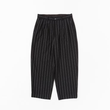 WIDE STRIPE PANTS *ブラック*