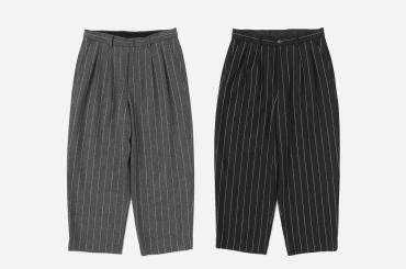 WIDE STRIPE PANTS *ブラック*