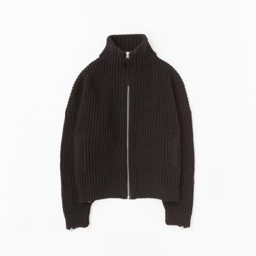 ZIP UP KNIT *ブラック*