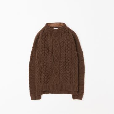 CABLE KNIT *ブラウン*